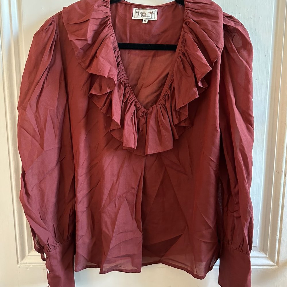 Mille Louisa Top in Canelle Voile